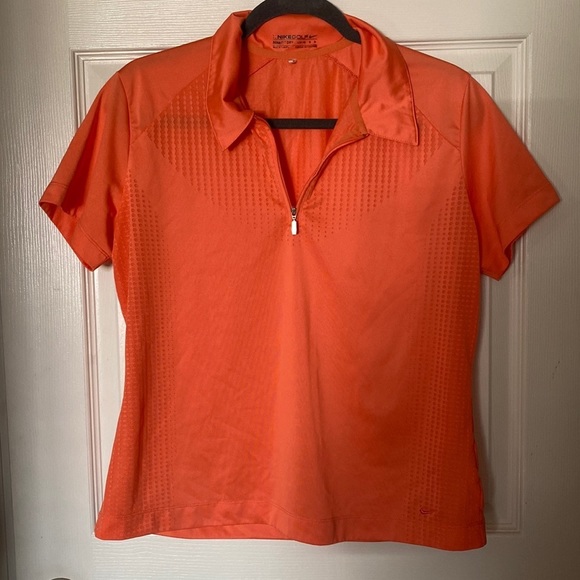 Nike Golf Orange Active Polo Large - Picture 1 of 3